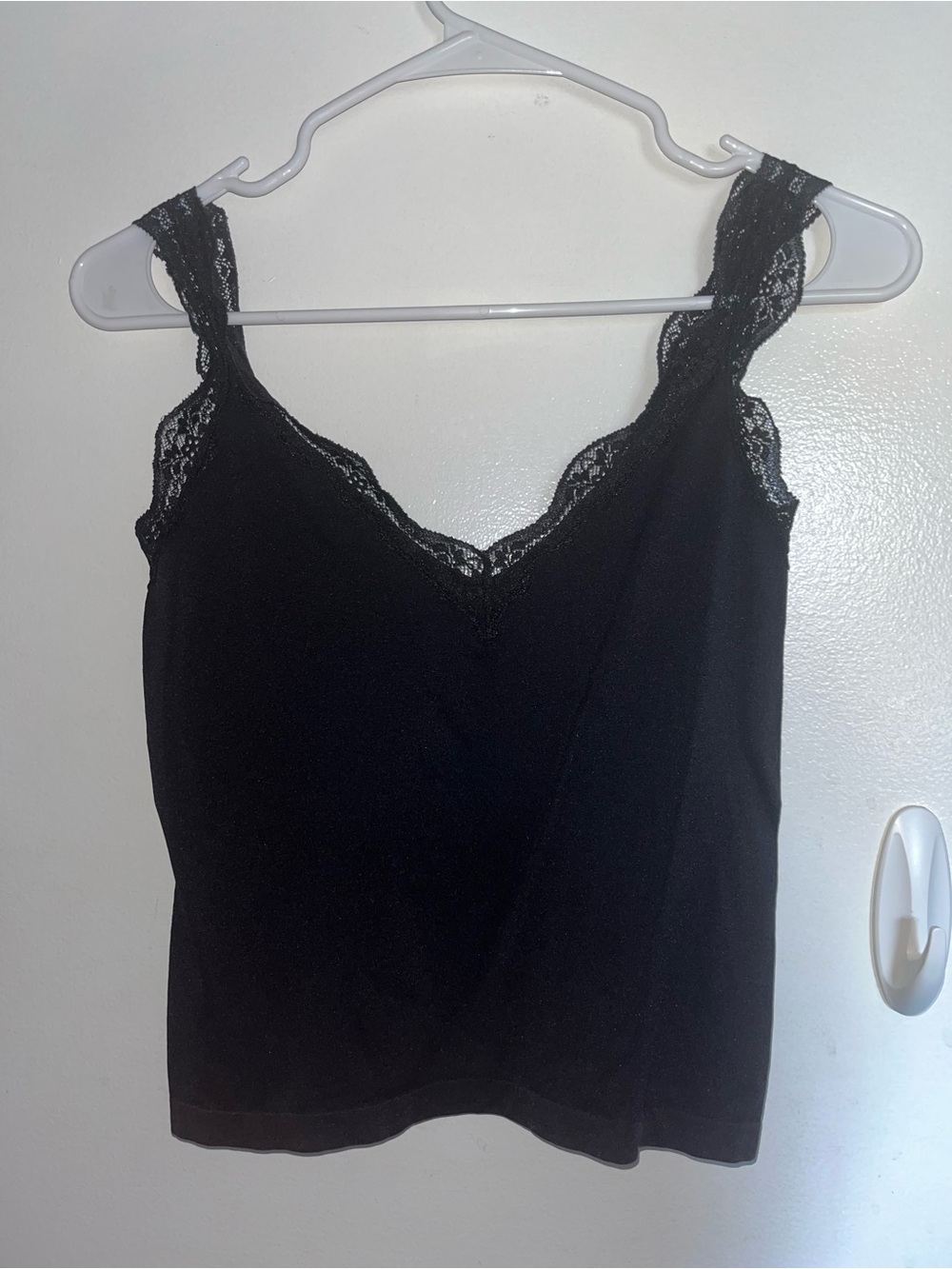 wild fable Black Lace-Trim Tank